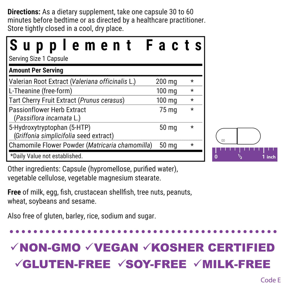Bluebonnet Sleep Support bottle pour demonstrates easy daily serving for occasional sleeplessness