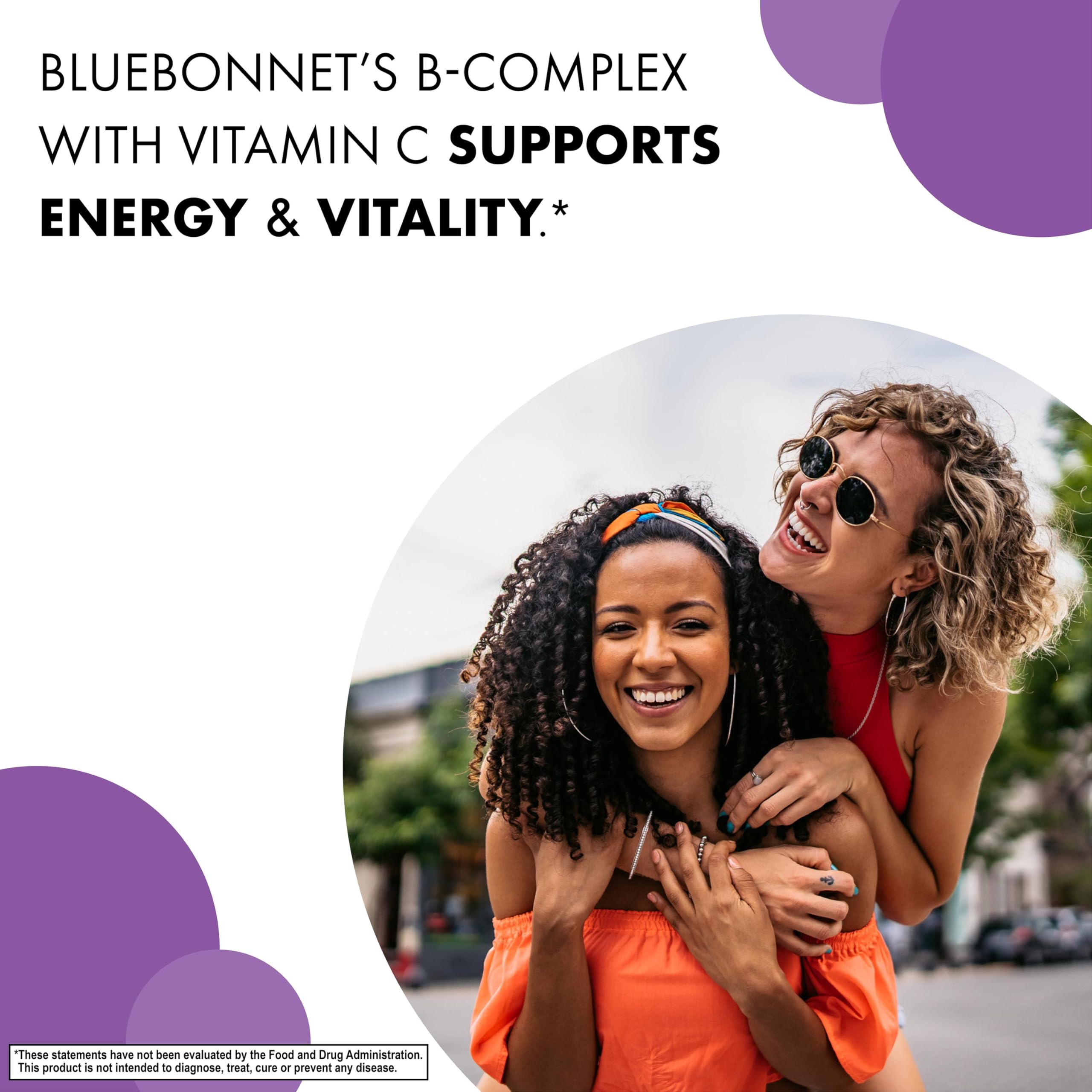 Bluebonnet Stress B-Complex capsules aligned in tray suggest easy daily dosage.