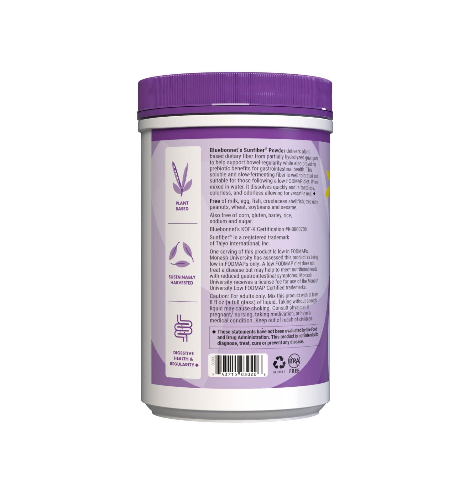 BlueBonnet Sunfiber glass with liquid mixing demonstrates quick solubility.