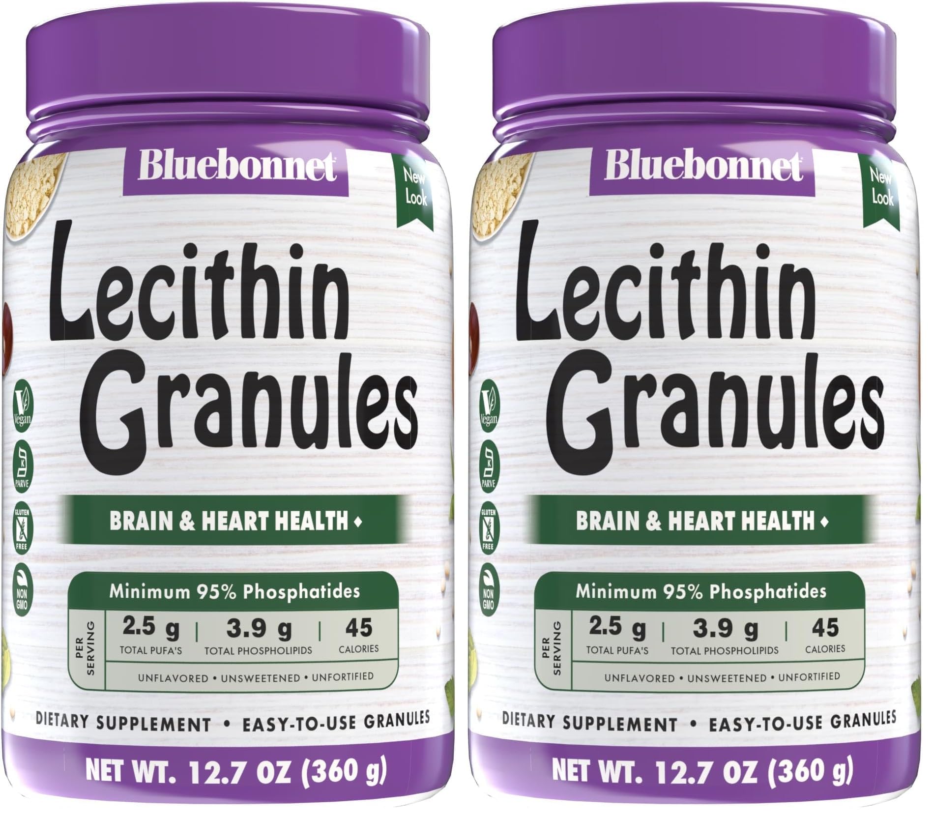 BlueBonnet Super Earth Lecithin Granules bottle for easy smoothie emulsification