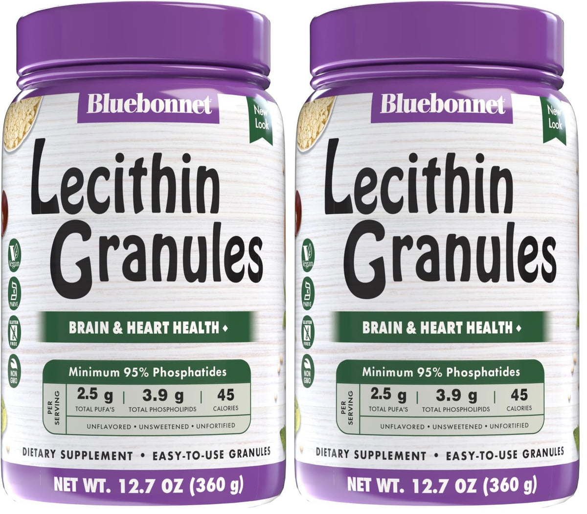 BlueBonnet Super Earth Lecithin Granules bottle for easy smoothie emulsification
