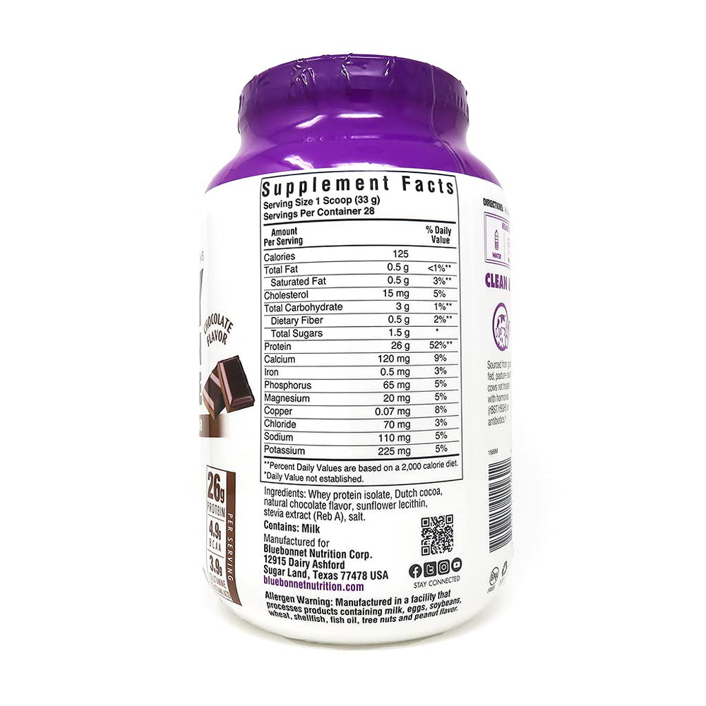 BlueBonnet whey isolate powder dispensing for mess-free prep