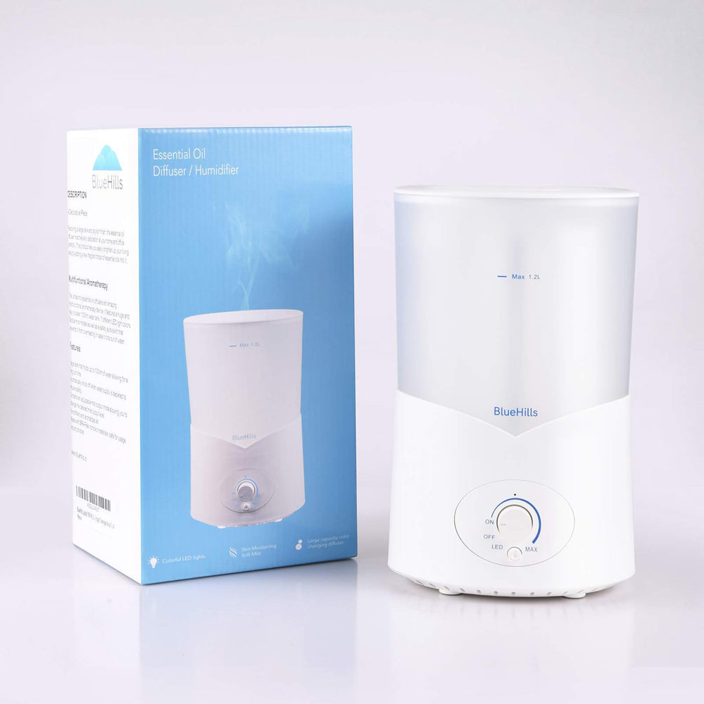 BlueHills diffuser auto shut-off ensures safe operation when low
