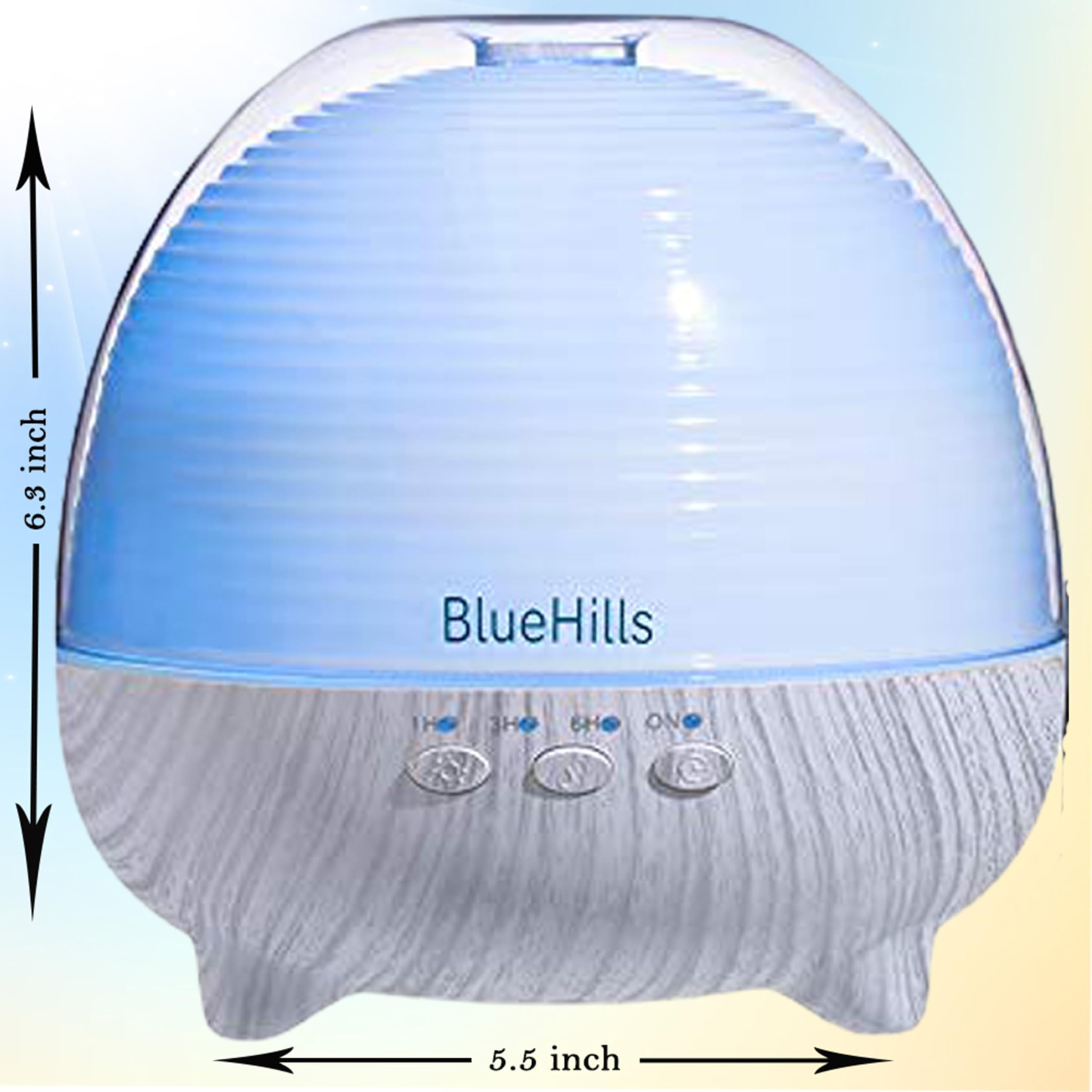BlueHills diffuser cycles seven LED colors to set mood