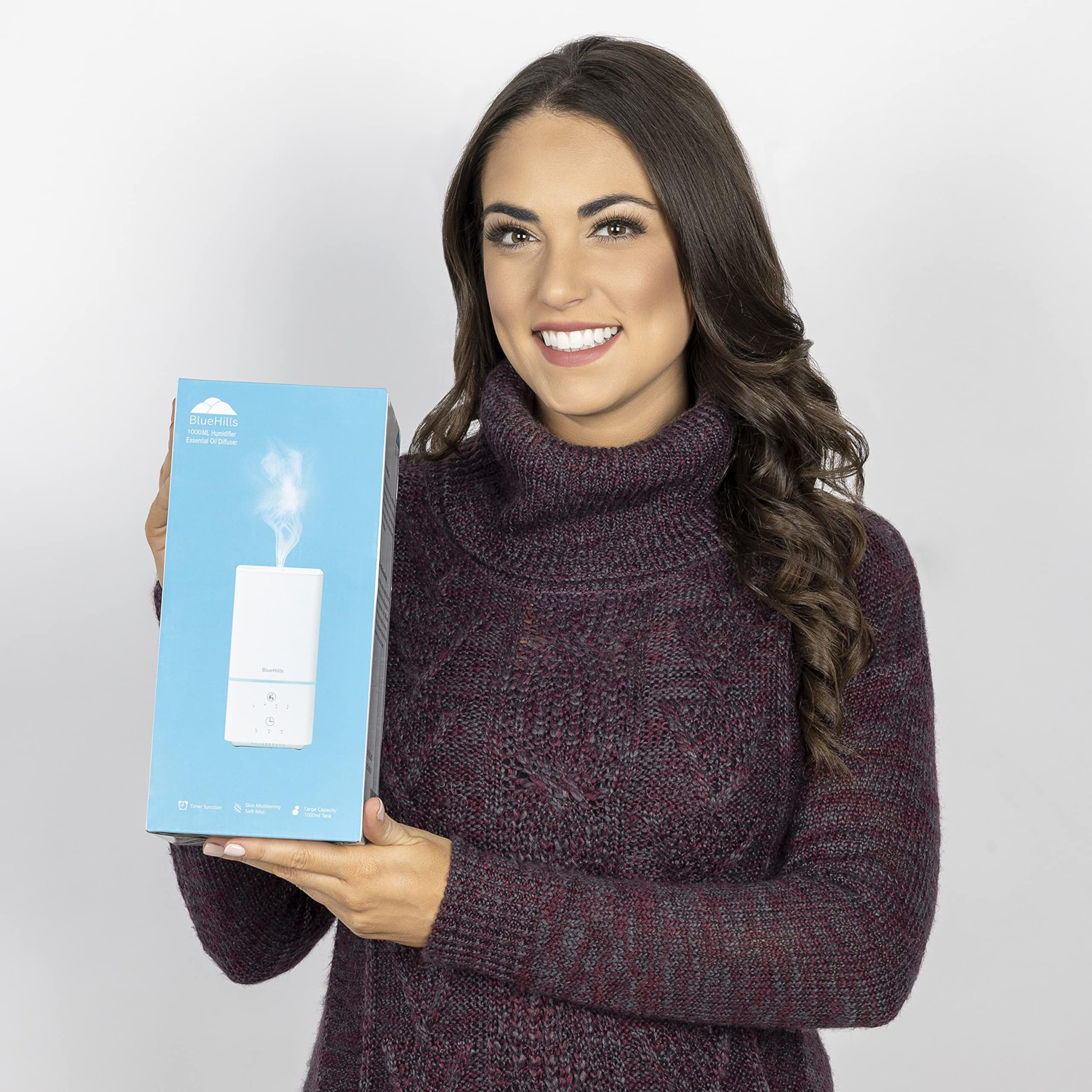 BlueHills modern white diffuser serves as a stylish decor piece.