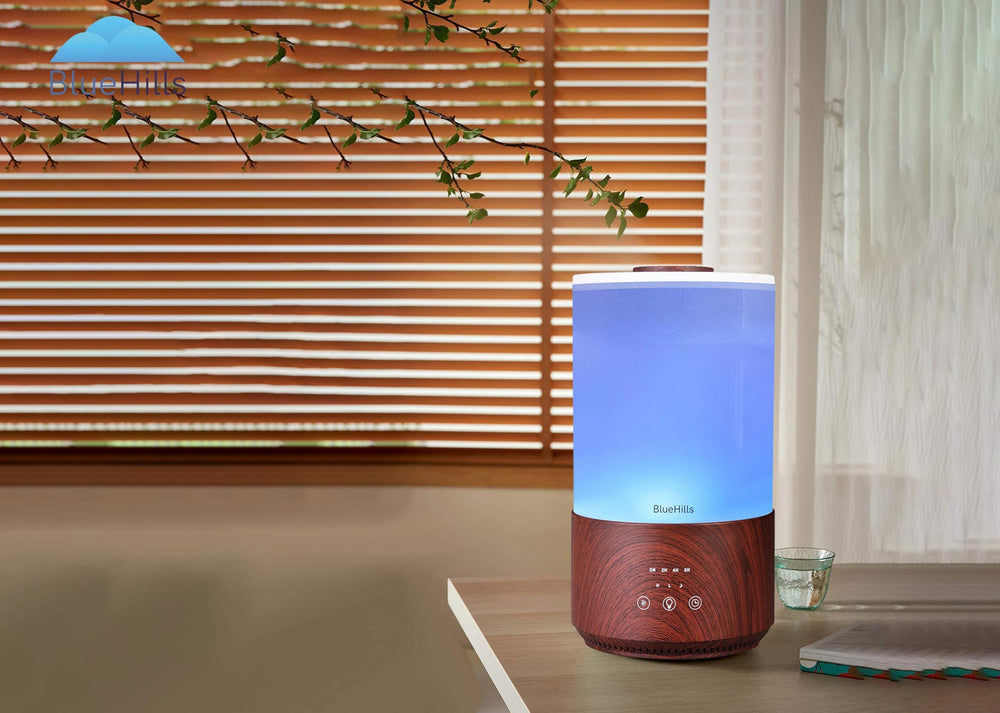 BlueHills diffuser packaging with premium design