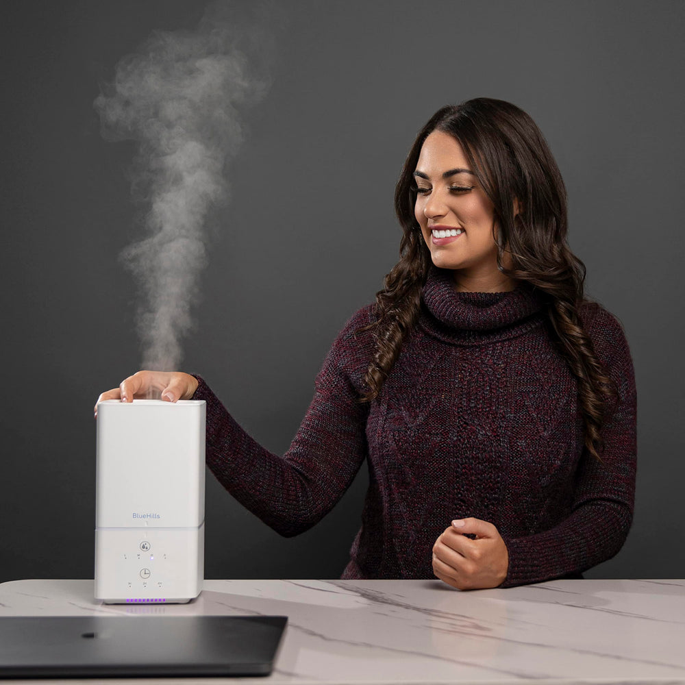 BlueHills diffuser offers timer settings for customizable fragrance schedules.