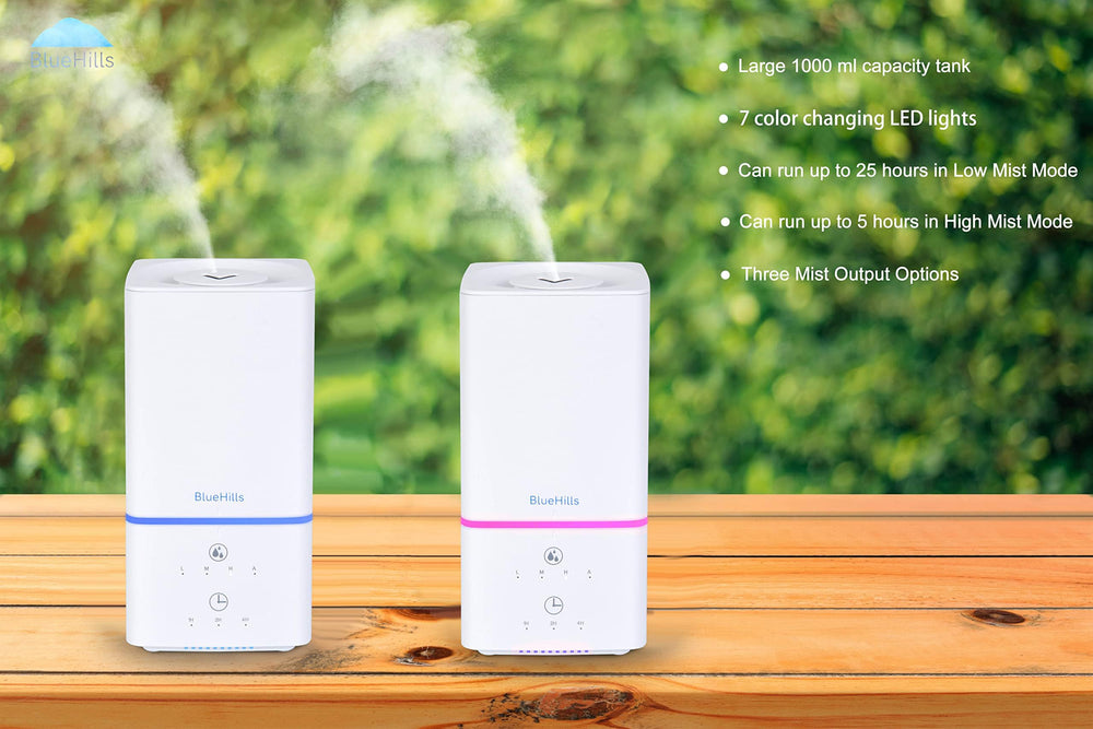 BlueHills diffuser features touch controls for quick, intuitive operation.