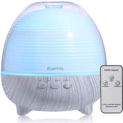 BlueHills premium diffuser with remote, creating ambient lighting