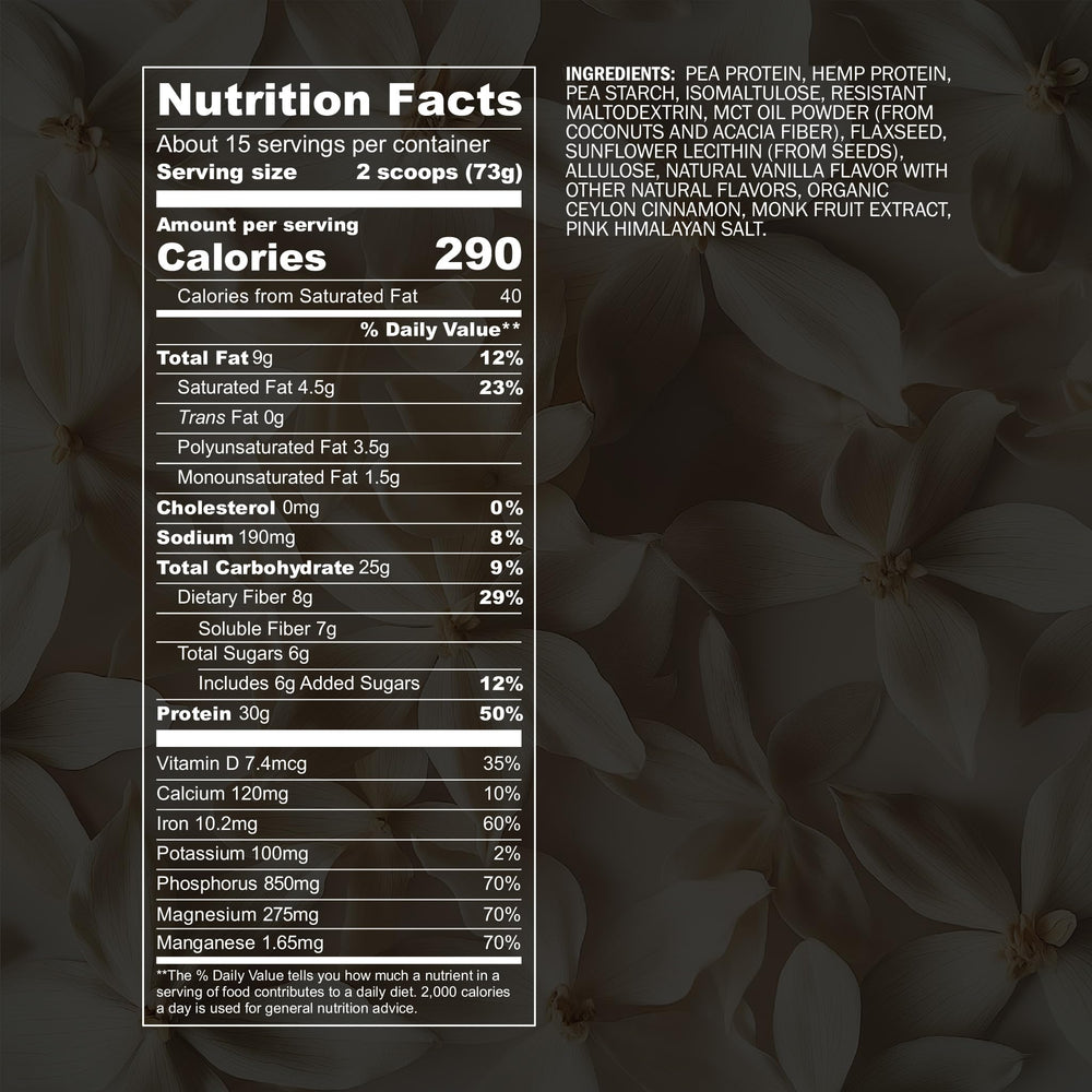 Blueprint by Bryan Johnson vanilla protein scoop highlights easy mixing for shakes.