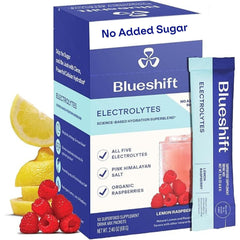 Blueshift Electrolytes single-serve packet for on-the-go hydration.