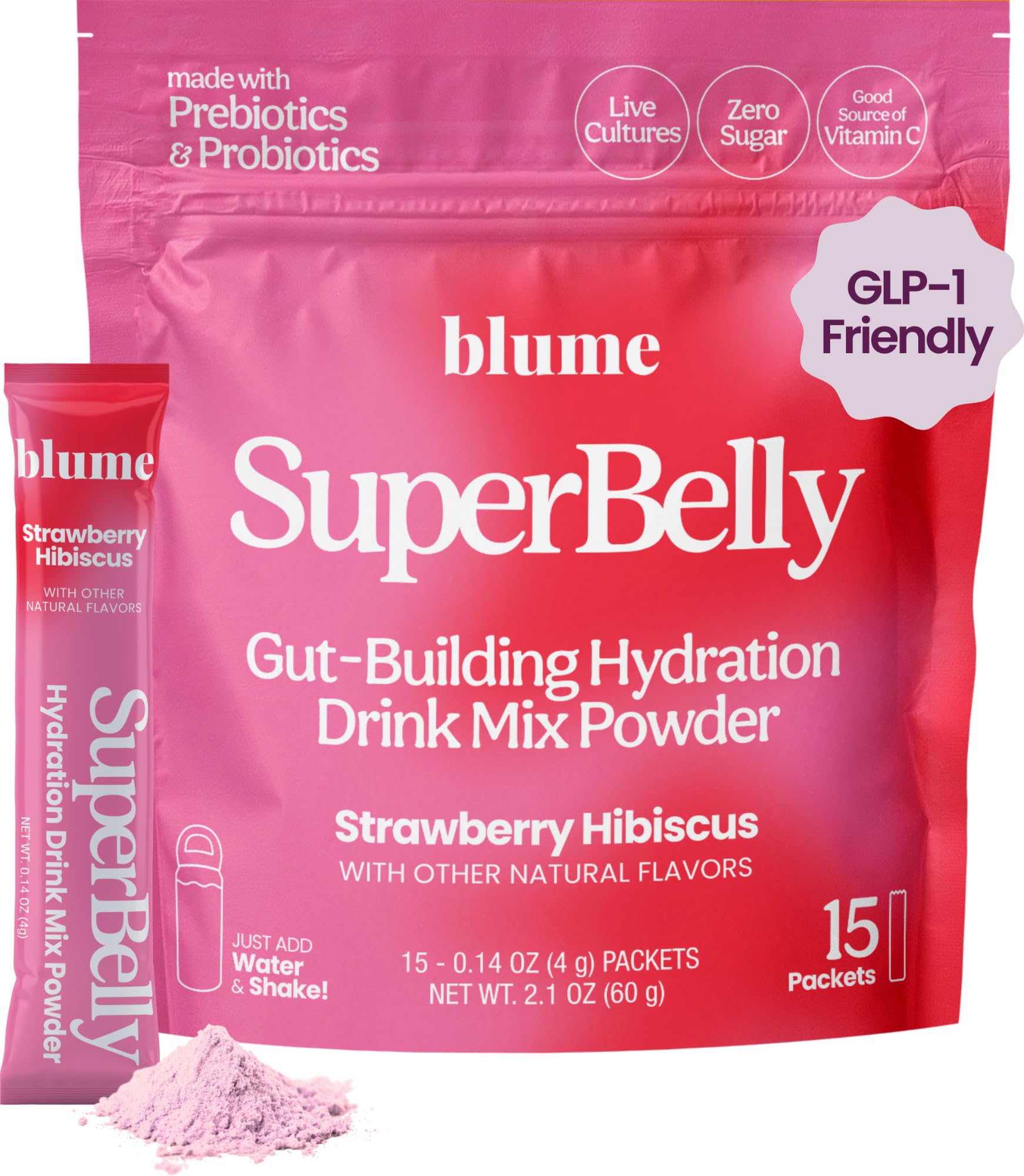 Blume SuperBelly user enjoying a refreshing, sugar-free drink.