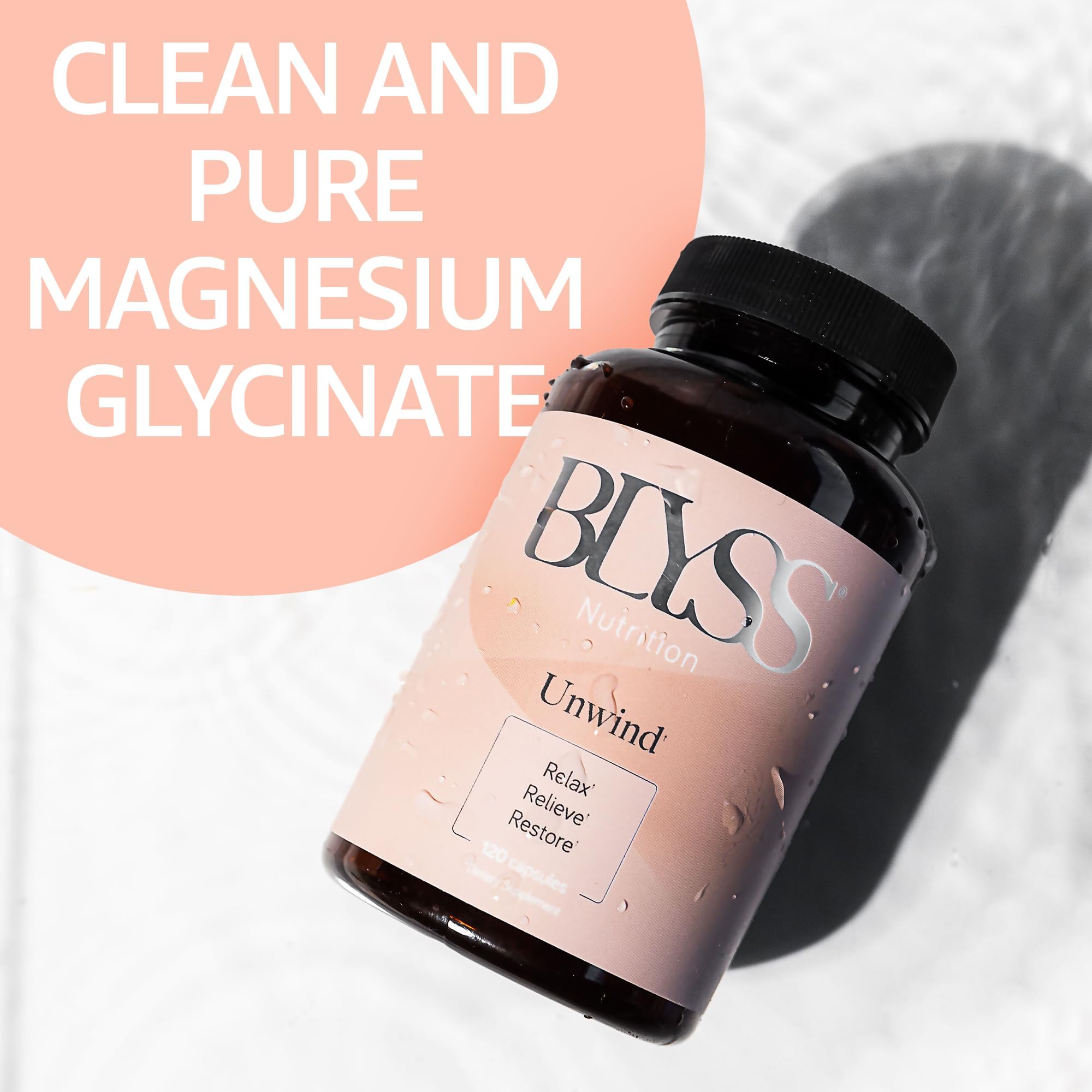 BLYSS product label notes Non-GMO and gluten-free features.