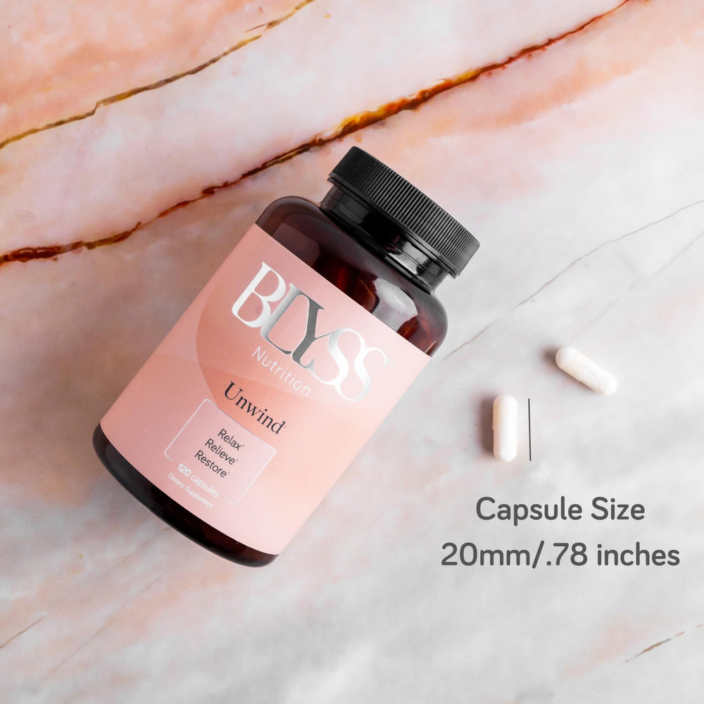 BLYSS vegan magnesium bisglycinate label promotes clean ingredients.