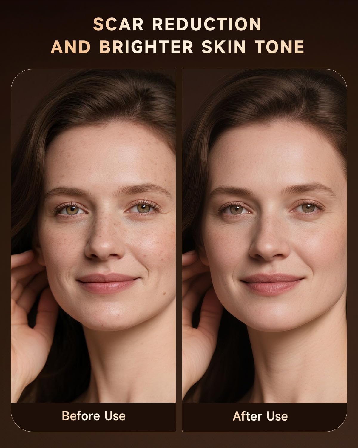 BMONATY mask demonstrates full-body spot treatment versatility for neck, hands, or chest.