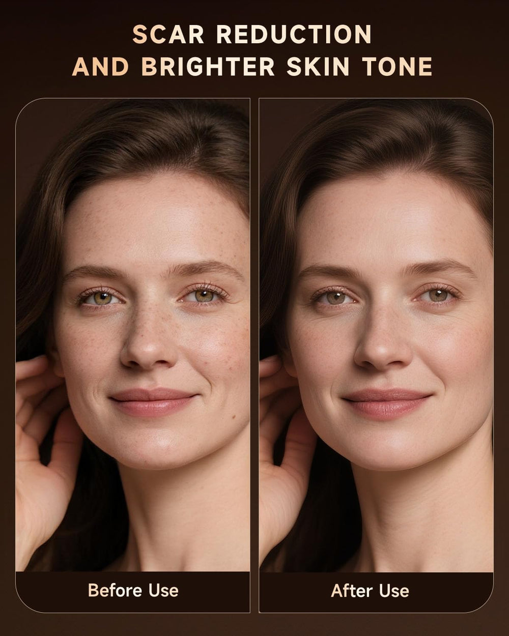 BMONATY mask demonstrates full-body spot treatment versatility for neck, hands, or chest.