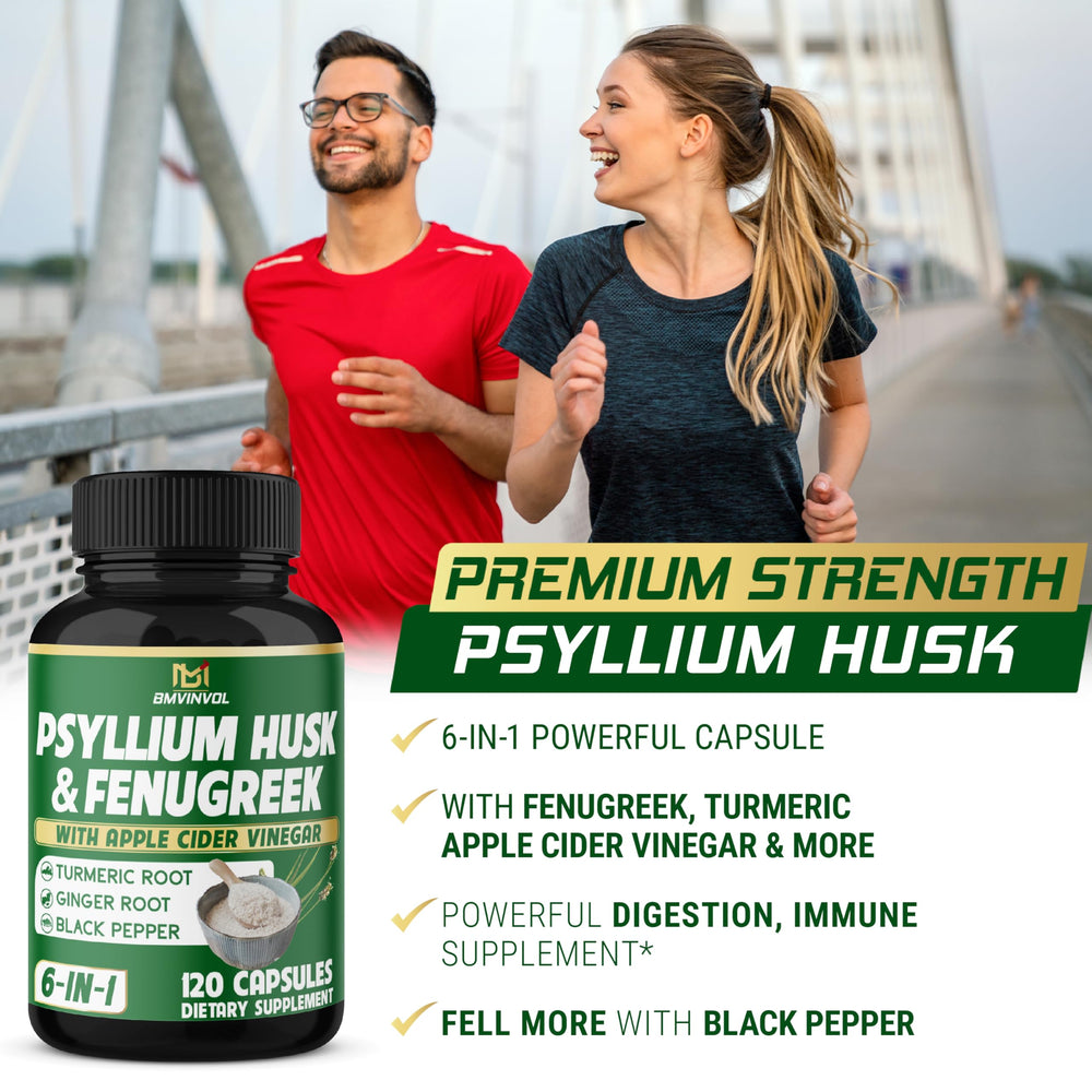 BMVINVOL 120 capsules pack designed for convenient daily fiber timing.