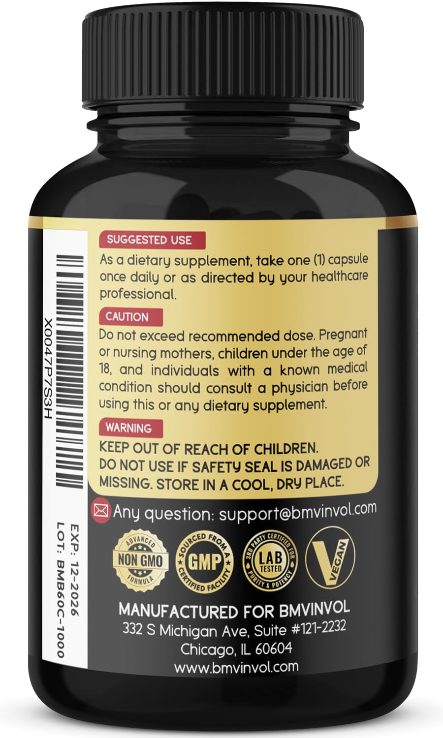 BMVINVOL 4-month supply pack shows steady capsule availability.