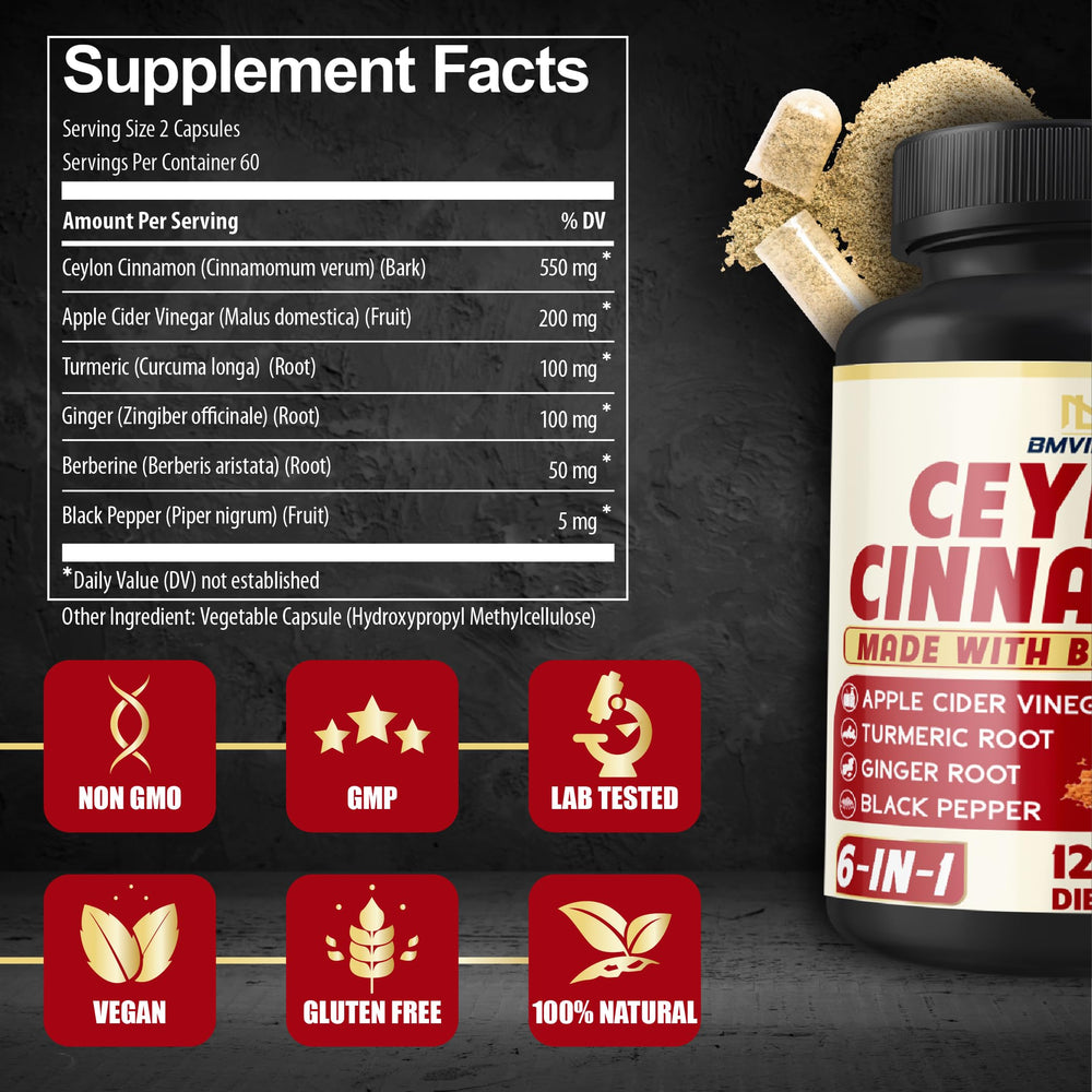 BMVINVOL 6-in-1 formula ingredients showcase six active components.