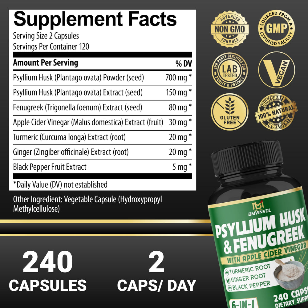BMVINVOL 6in1 capsules closeup for convenient daily use