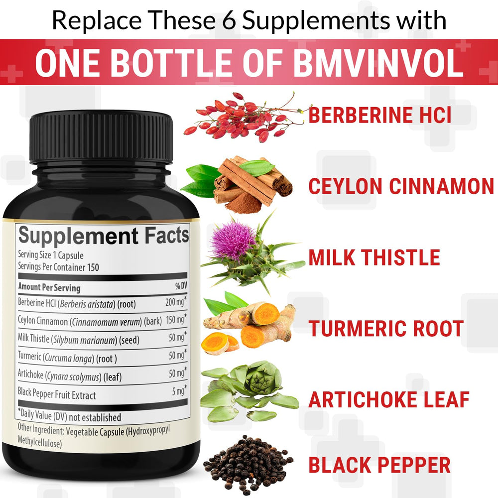 BMVINVOL formula including black pepper to support absorption.