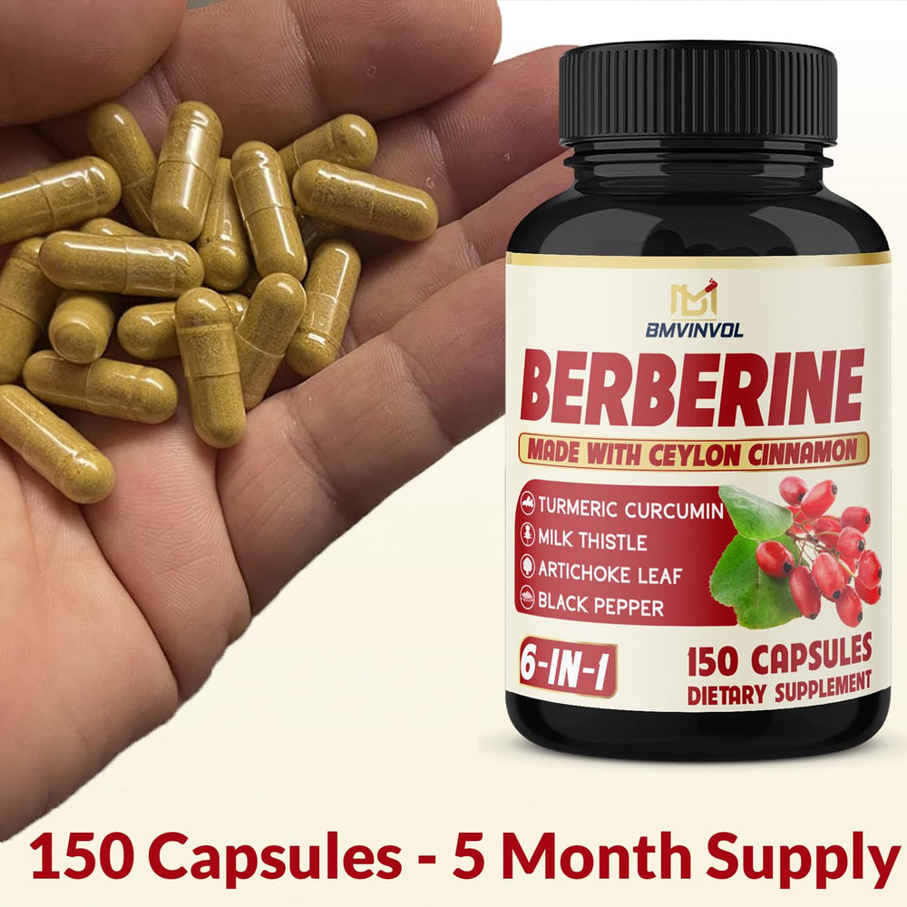 BMVINVOL Berberine blend with Ceylon cinnamon and turmeric for a balanced routine.