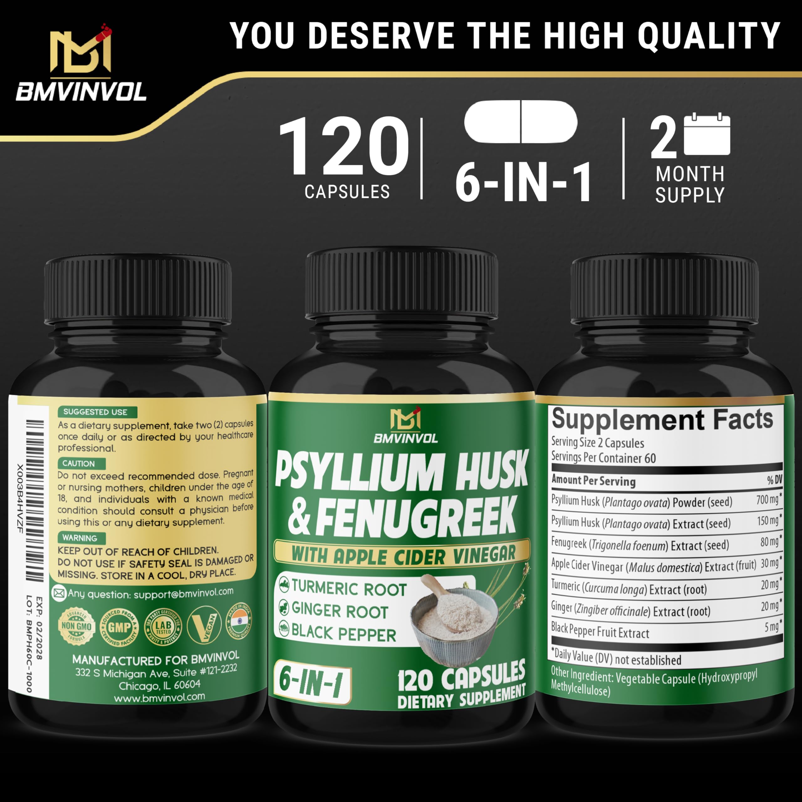 BMVINVOL cGMP-certified facility notes quality and safety.