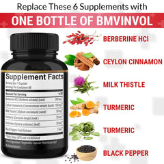 BMVINVOL Cinnamon bottle highlights fragrant daily wellness blend.
