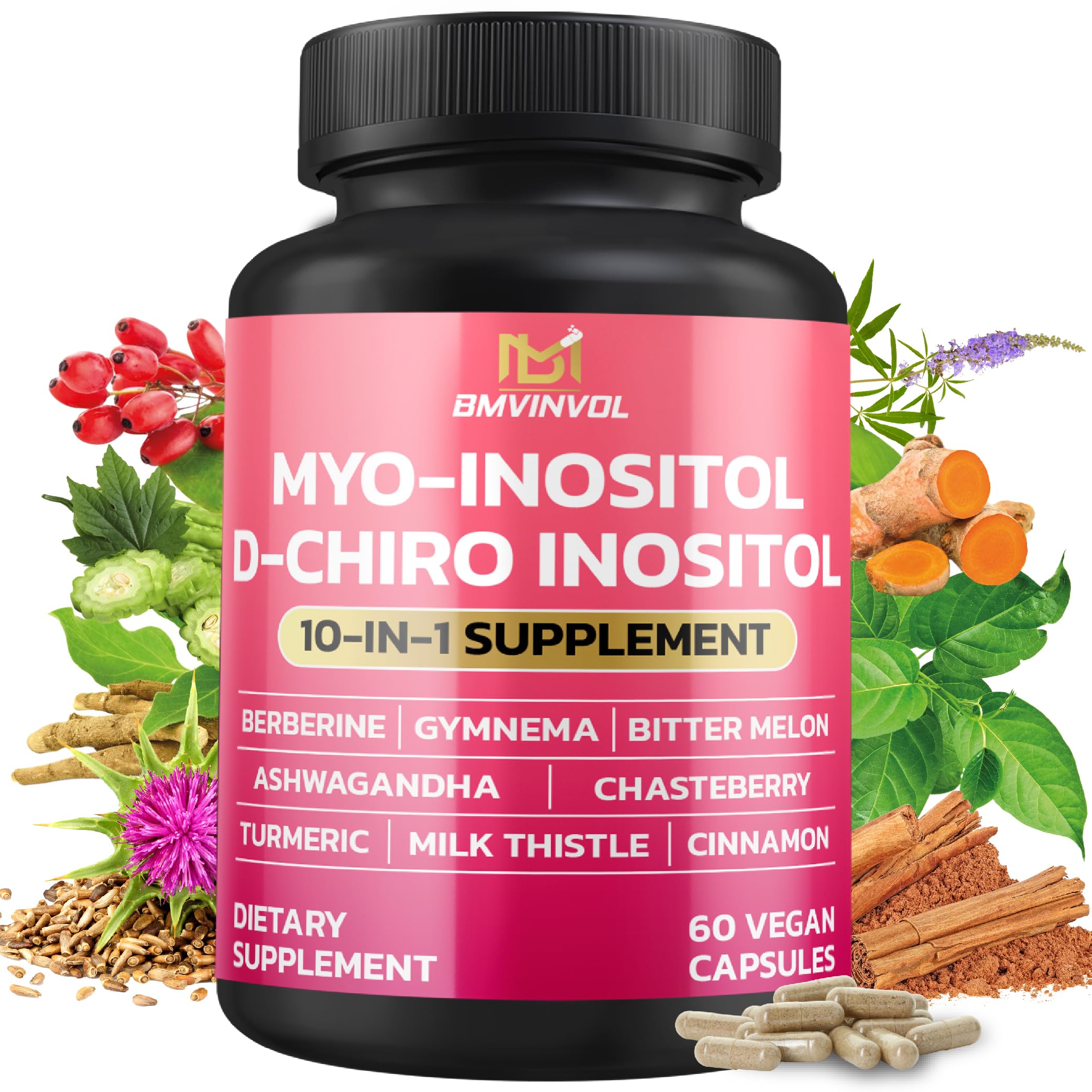 BMVINVOL Inositol 60-cap bottle for daily wellness support.