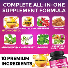 BMVINVOL Inositol blend with berberine, cinnamon, and ashwagandha