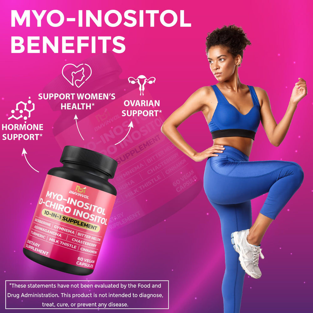 BMVINVOL Inositol capsules on a clean surface for easy dosing.