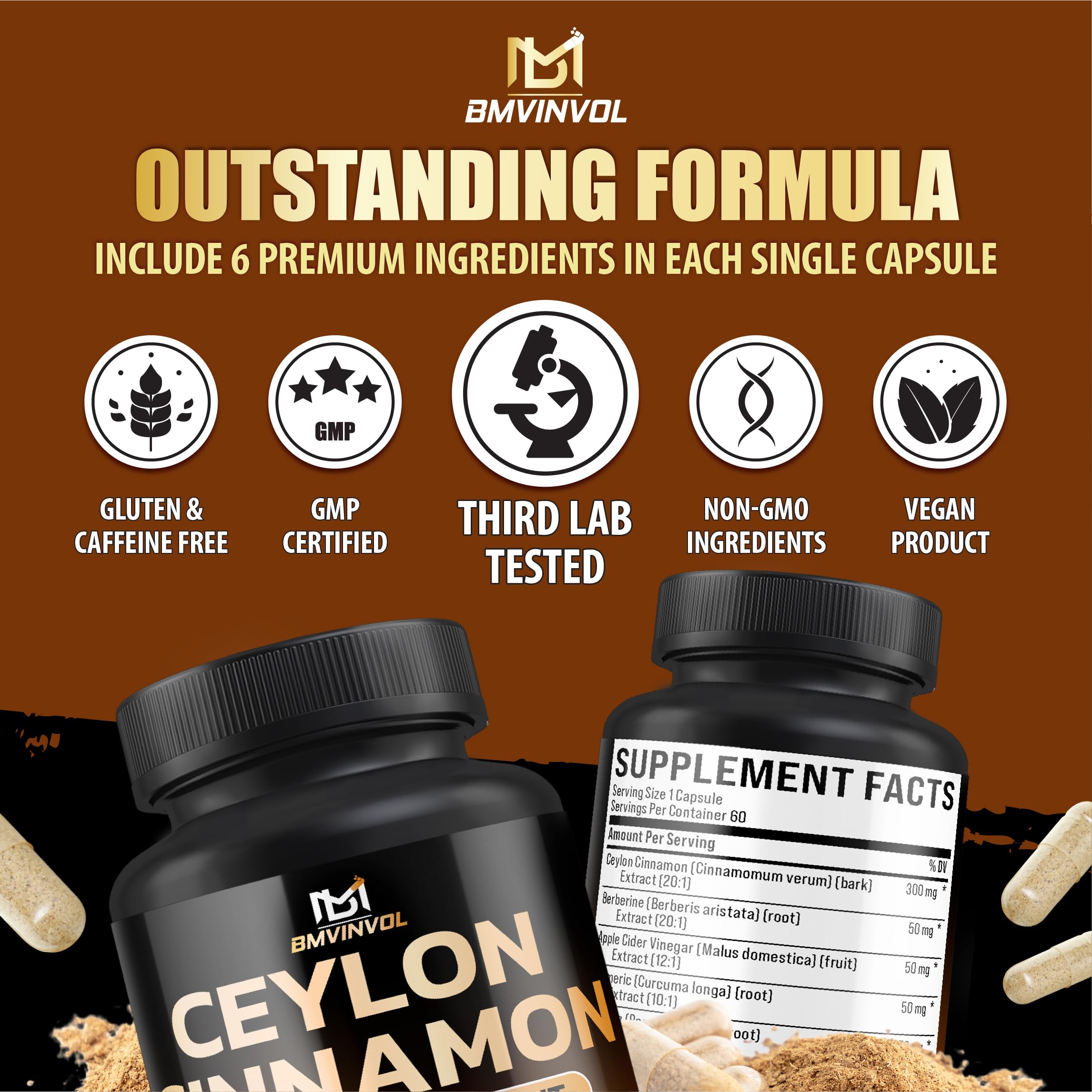 BMVINVOL Packaging with branding communicates quality and a two-month supply.