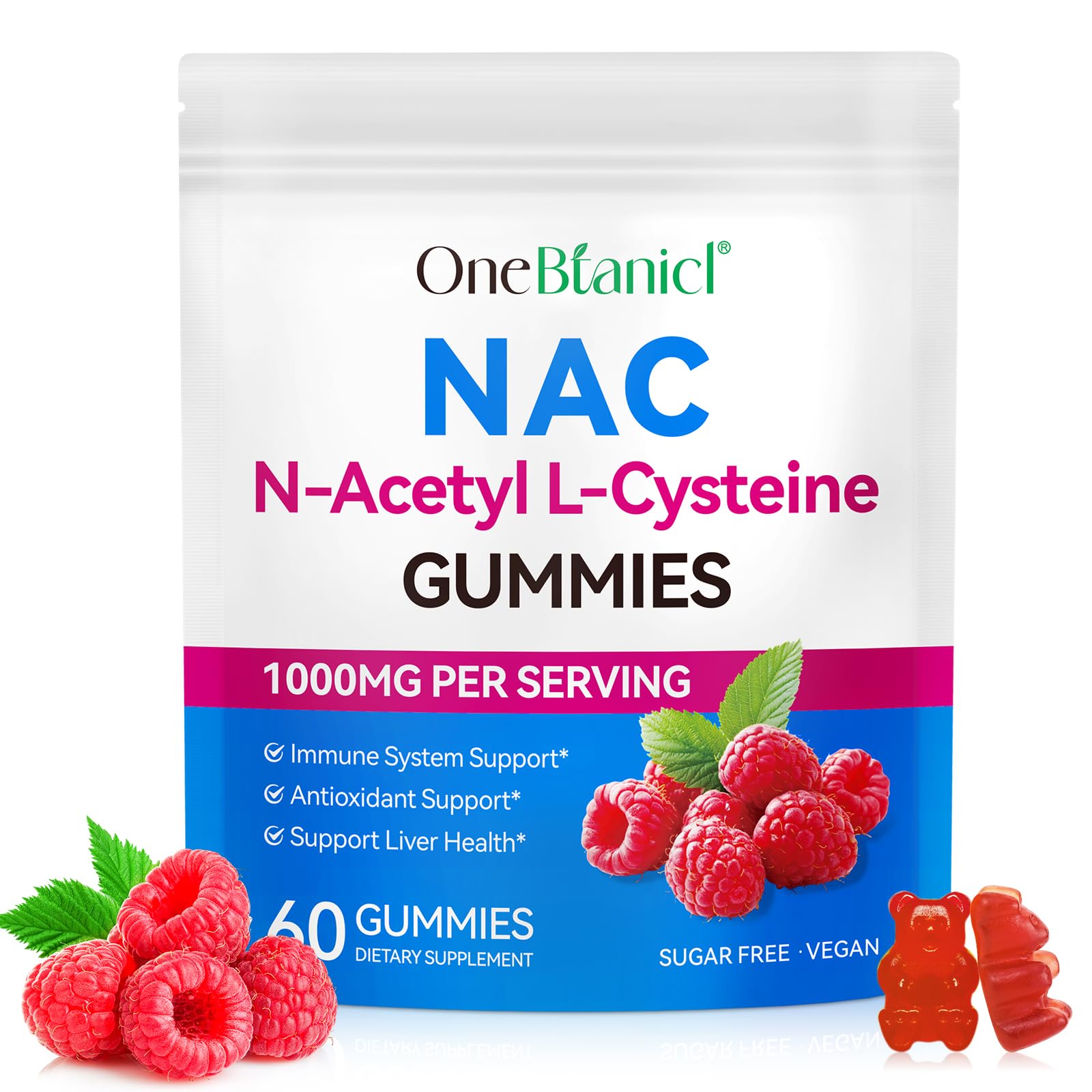 bnHUlMXw NAC Gummies 1000mg bottle for daily antioxidant support.