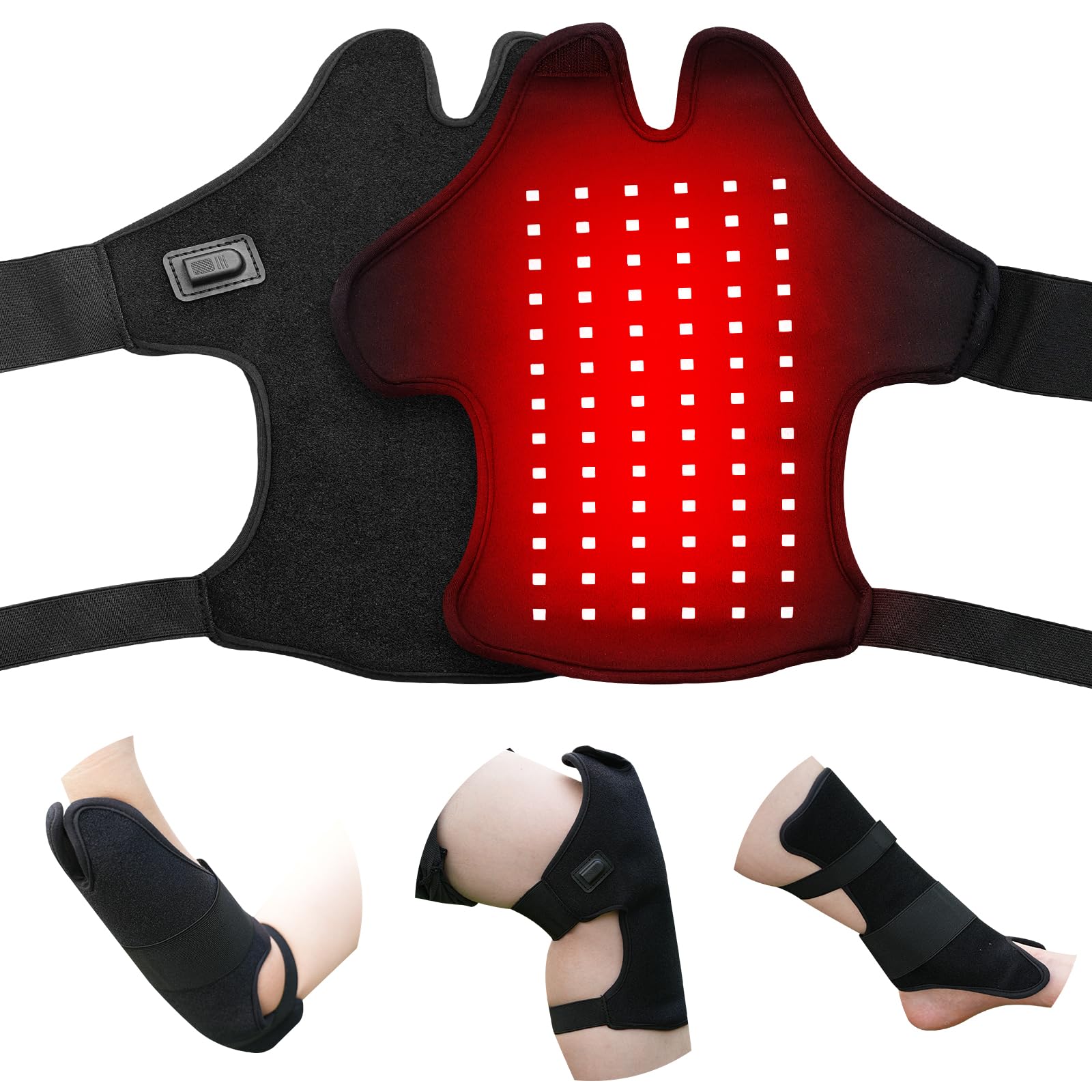 Bnlei red light therapy belt applied to the neck showing targeted warmth and comfort