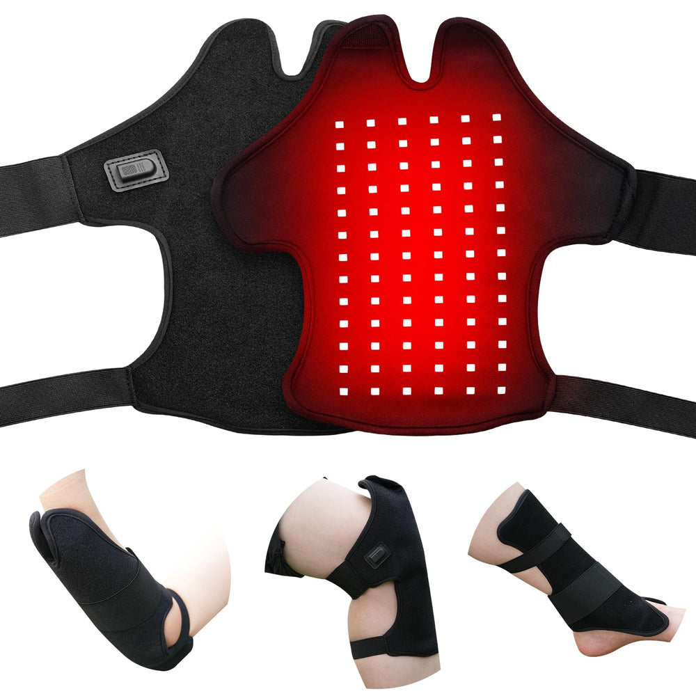 Bnlei red light therapy belt applied to the neck showing targeted warmth and comfort