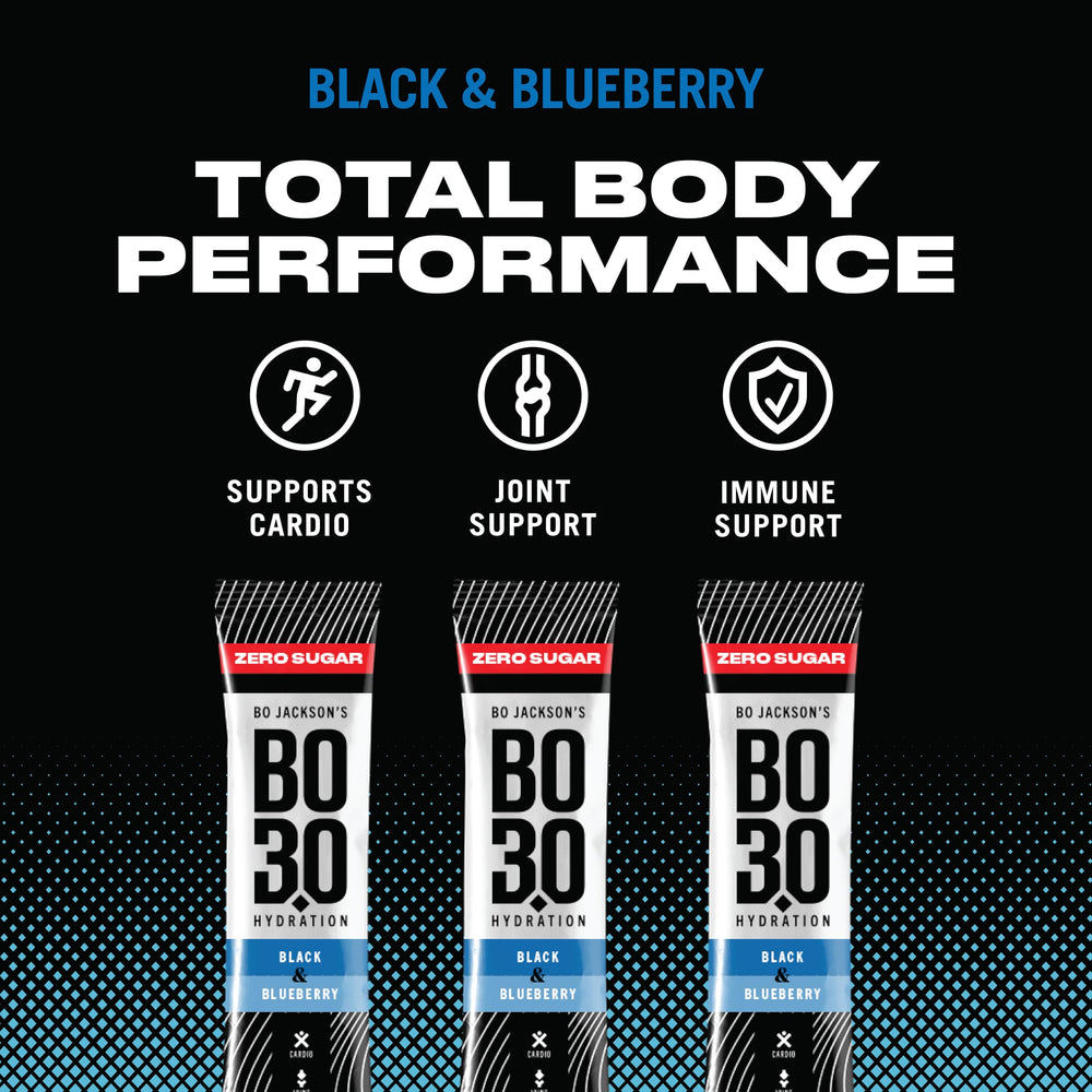 Dissolving BO30 electrolyte packets in water shows quick hydration.