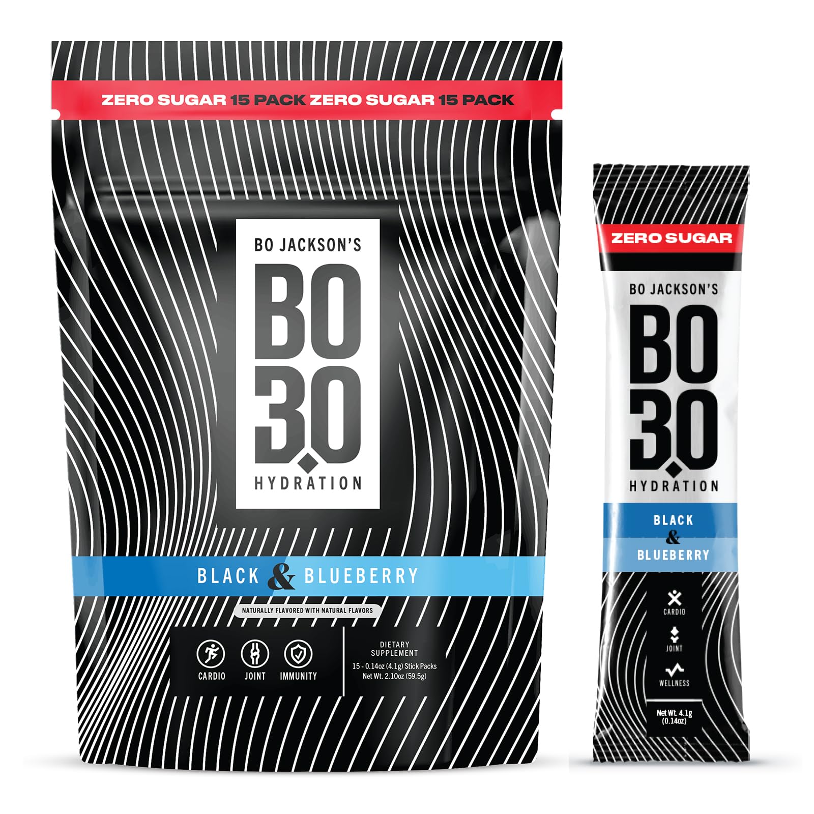 BO30 Sugar Free Electrolyte Pack front view for clean hydration.