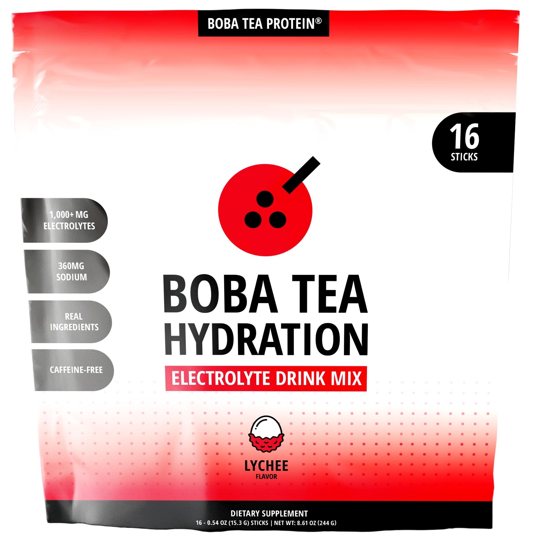 Boba Tea Protein lychee powder pour for refreshing hydration