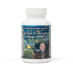Bob's Best Coral Calcium Supreme bottle with clear capsule imagery for daily mineral support