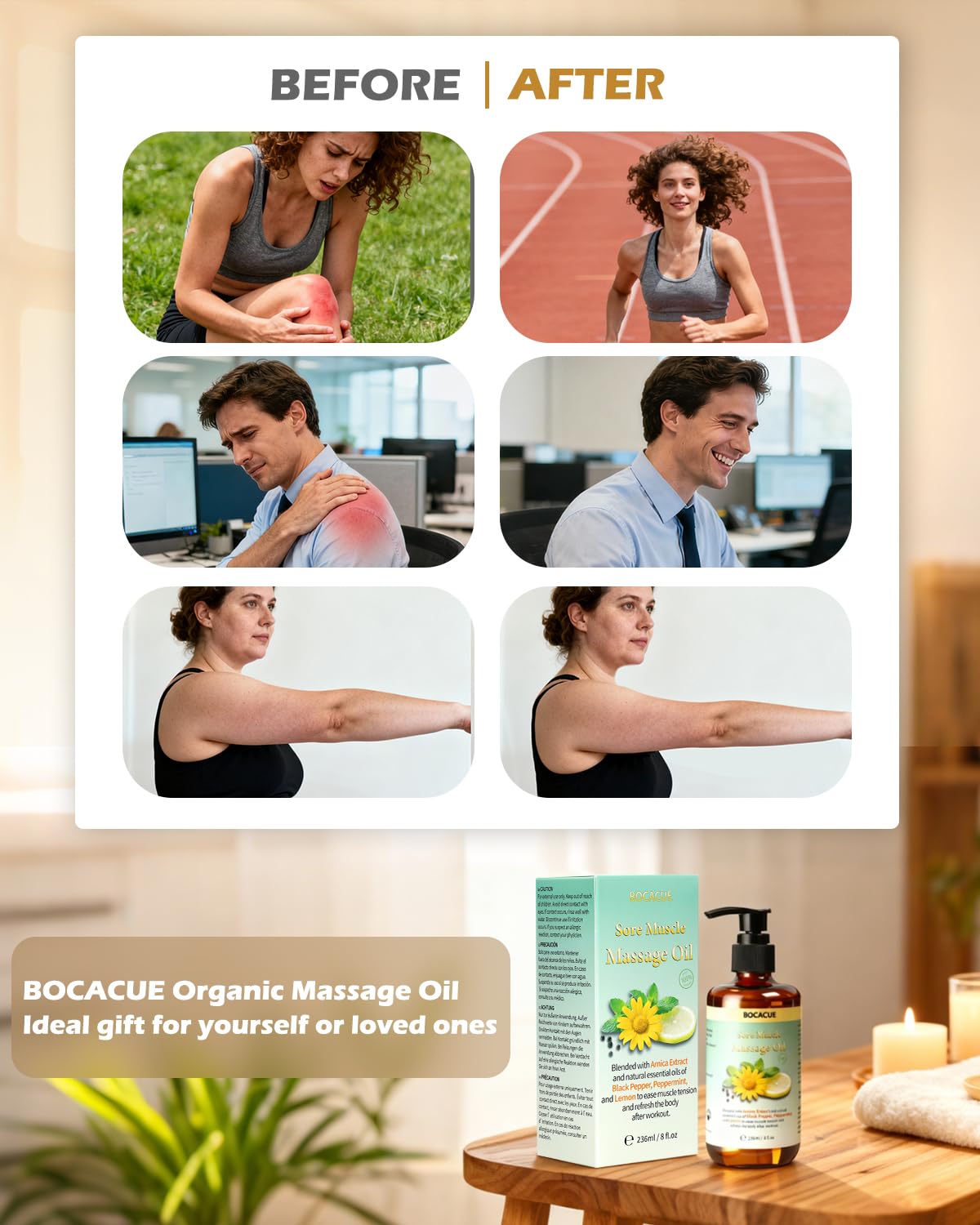 BOCACUE grapeseed oil base nourishing all skin types