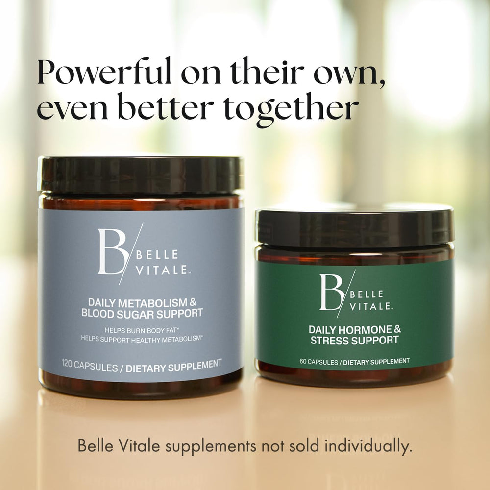 BODi Belle Vitale Duo capsules ready for twice-daily intake.