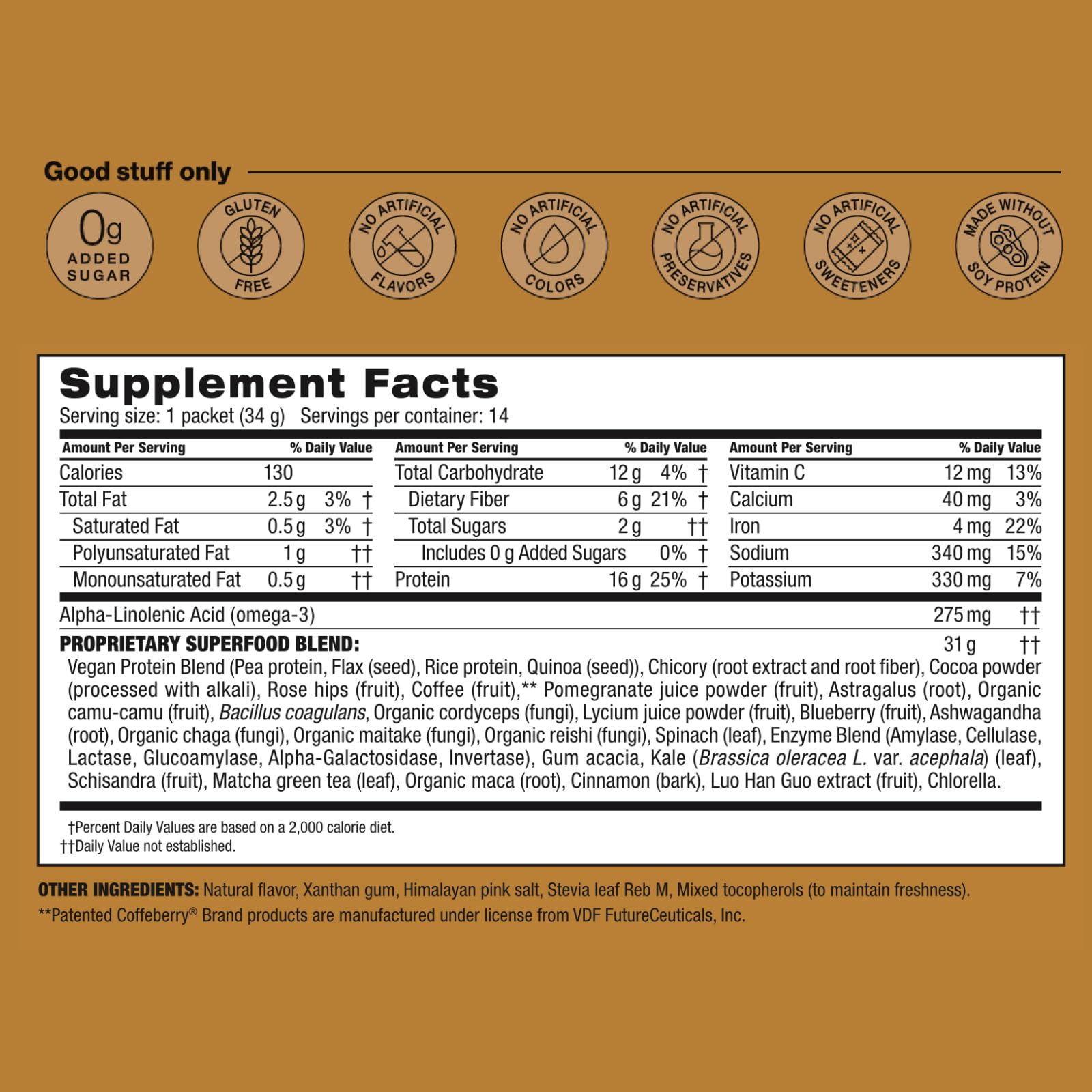 BODi Shakeology Cafe Latte single-serve packet opened for on-the-go nutrition