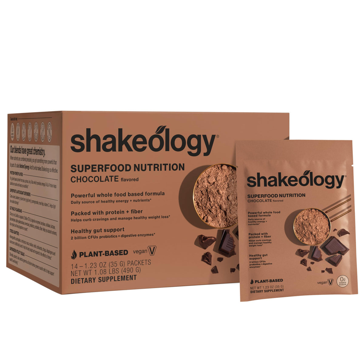 BODi Shakeology Chocolate packet for on-the-go nutrition and craving control.