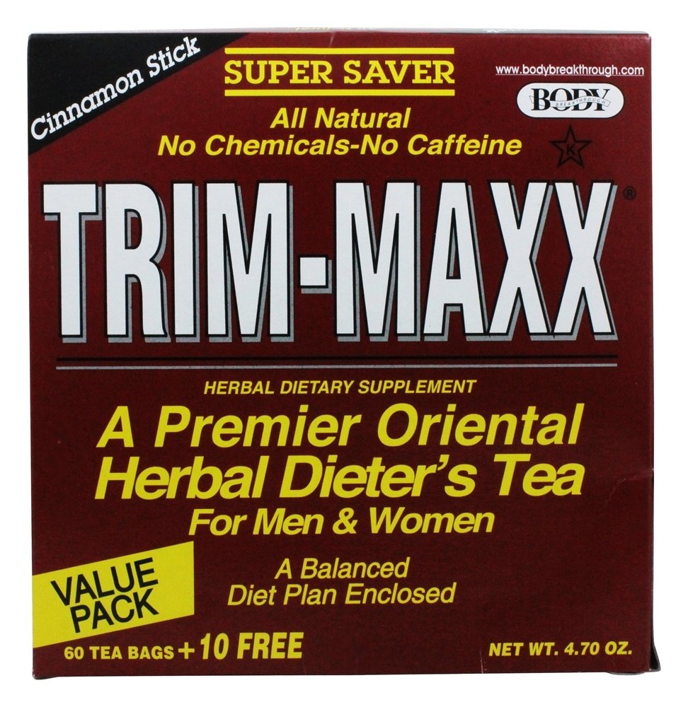 Body Breakthrough Trim-Maxx Cinnamon Tea bags closeup for easy, convenient steeping.