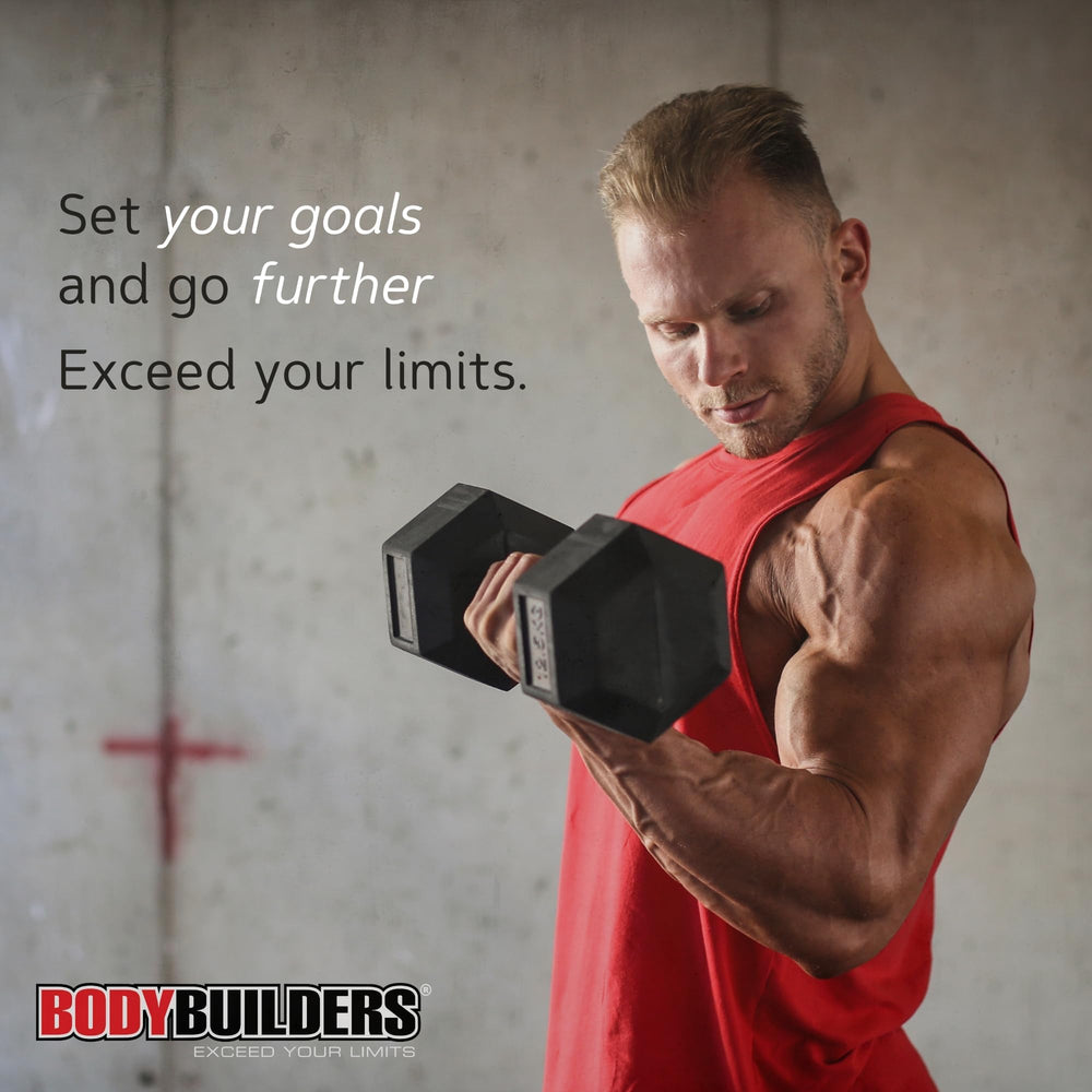 BODY BUILDERS Creatine packaging emphasizes a ready-to-use tub for daily workouts.
