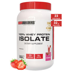 BODY BUILDERS whey isolate scoop shows precise serving for consistent macros