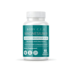 Body C.E.O. Magnesium 9 full-spectrum blend bottle for relaxed evenings and restful sleep support