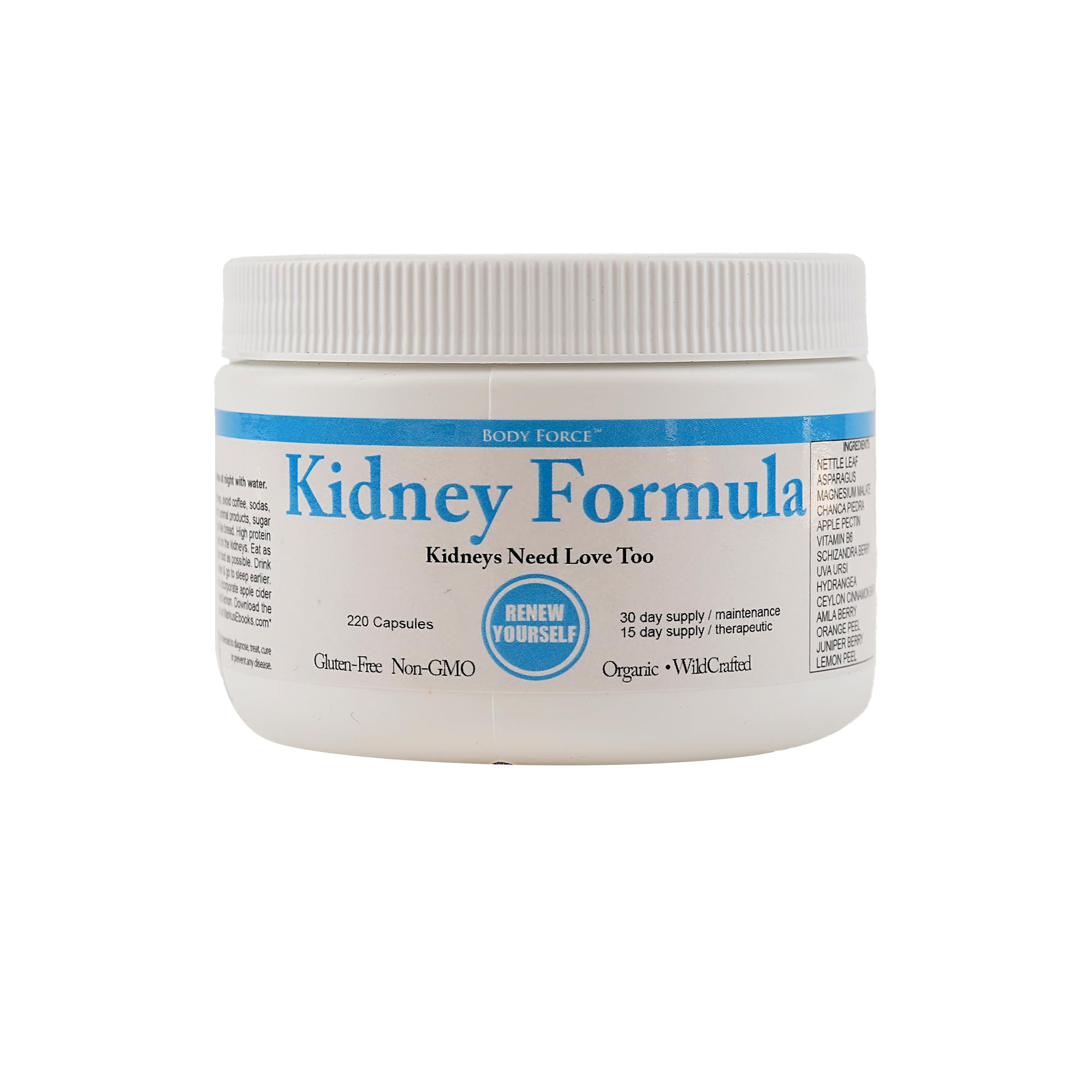 Body Force Kidney Formula capsules bottle shown for easy daily use and potential kidney support.