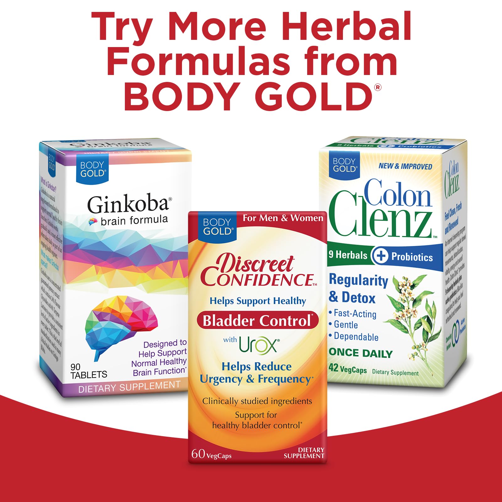 Body Gold Discreet Confidence vegan gluten-free badge appeals to clean-label shoppers
