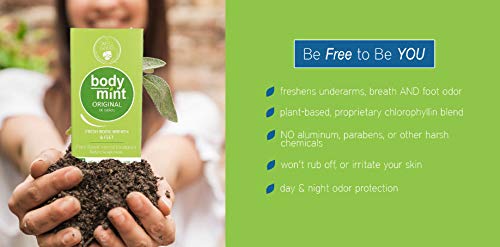 Body Mint gluten-free label highlighting the product feature.